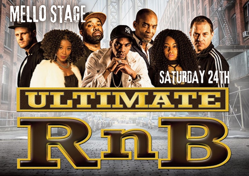 Ultimate RnB performing on the Mello Stage at Sunshine Festival 2024