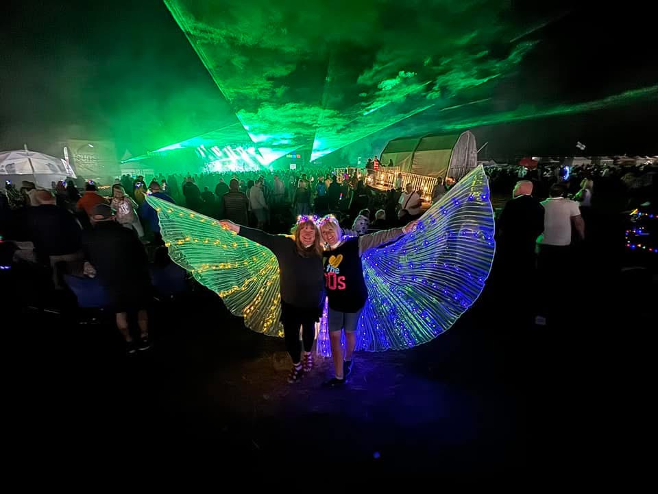 Festival-goers enjoying Sunshine Festival