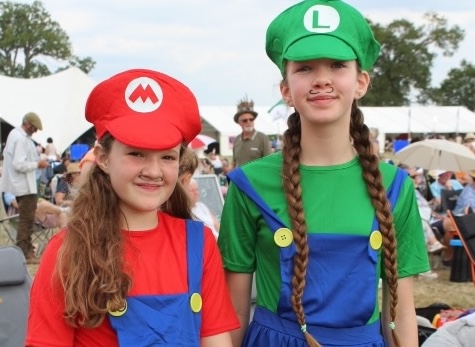 Mario & Luigi girls fancy dress Sunshine Festival